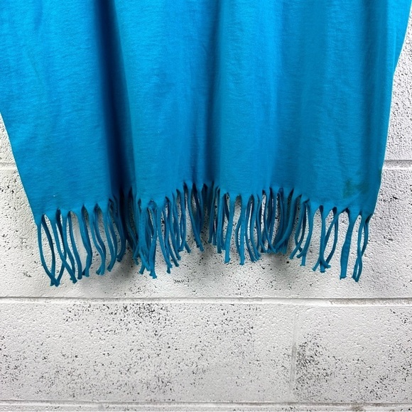 Vintage 80s Sunbelt Sportswear Fringe Southwest T-Shirt Dress Western Bedazzled - Picture 4 of 8